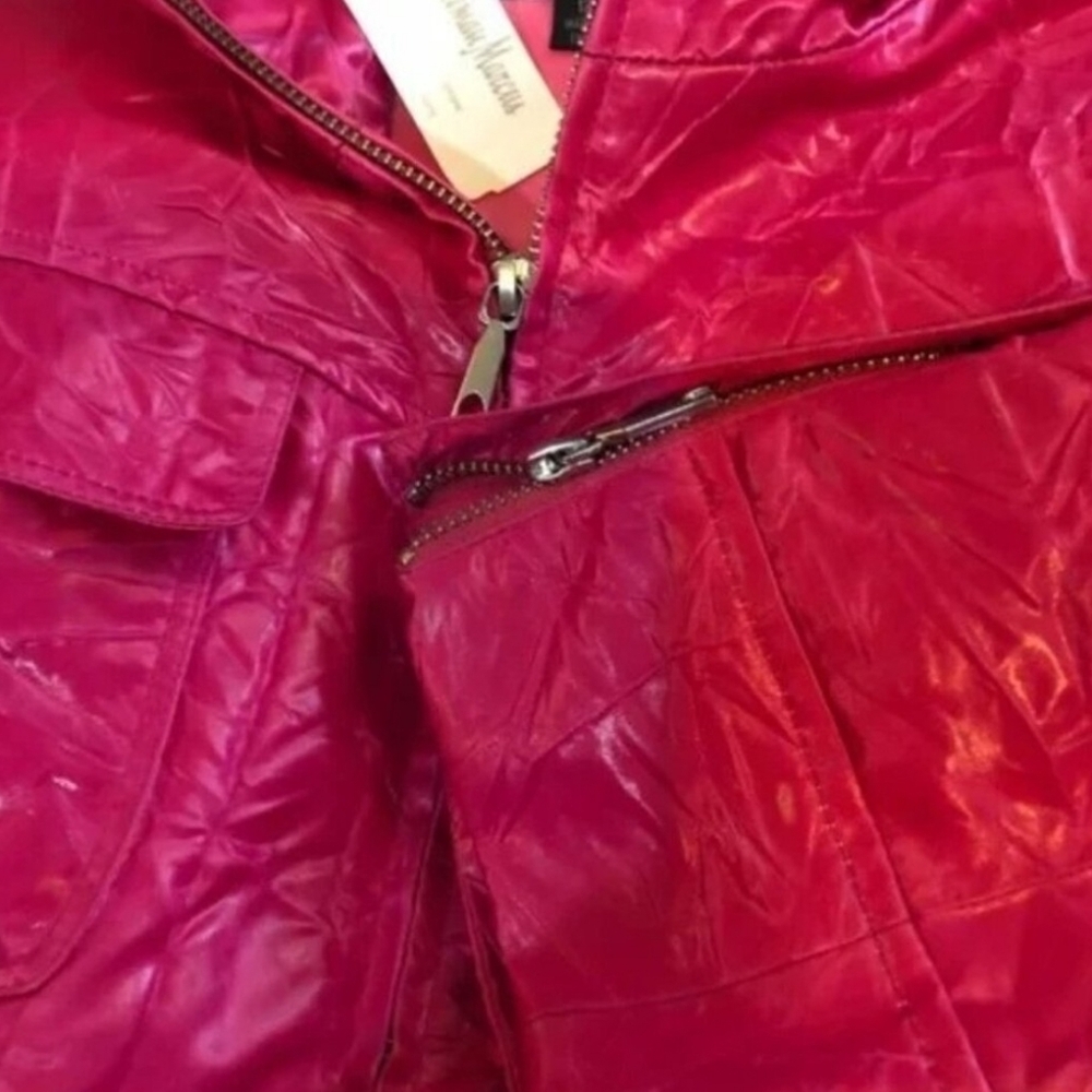 Lafayette 148 Pink Acetate Crinkle Jacket NWT 12 - Picture 3 of 5